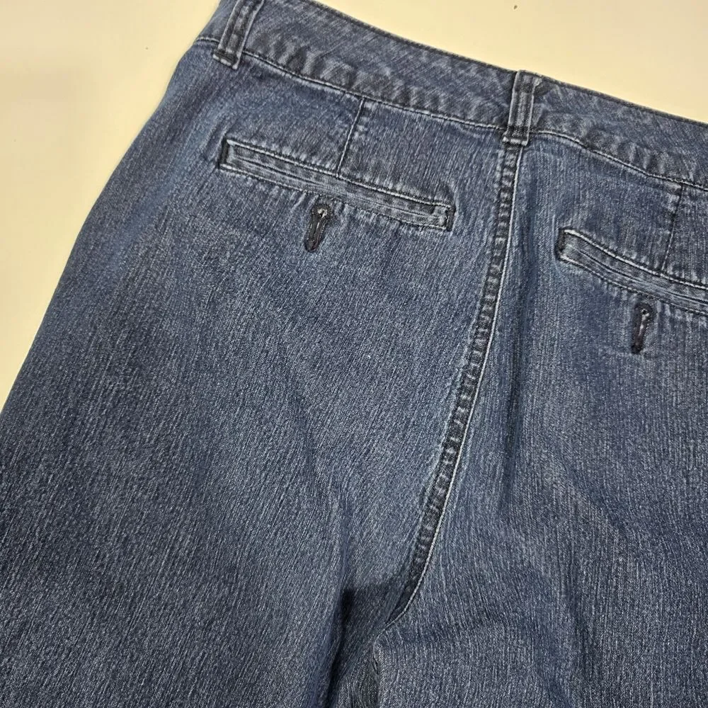 Badolino Dark Blue Denim Shorts Stretch Size 8